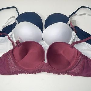 Bundle 3 Pieces Super Extra Push Up Extreme Padded Bombshell Multiway 3 Hook Bra